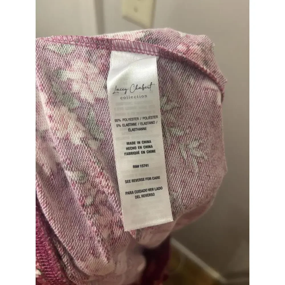 Lacey Chabert Floral Print Lounge Pants with Drawstring - Picture 5 of 6
